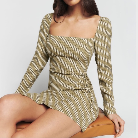 NWT Reformation Rosalie graphic print geometric mini dress - Picture 1 of 11